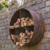 Ronde Corten Steel Wooden Storage - Image 3
