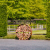 Ronde Corten Steel Wooden Storage - Image 5