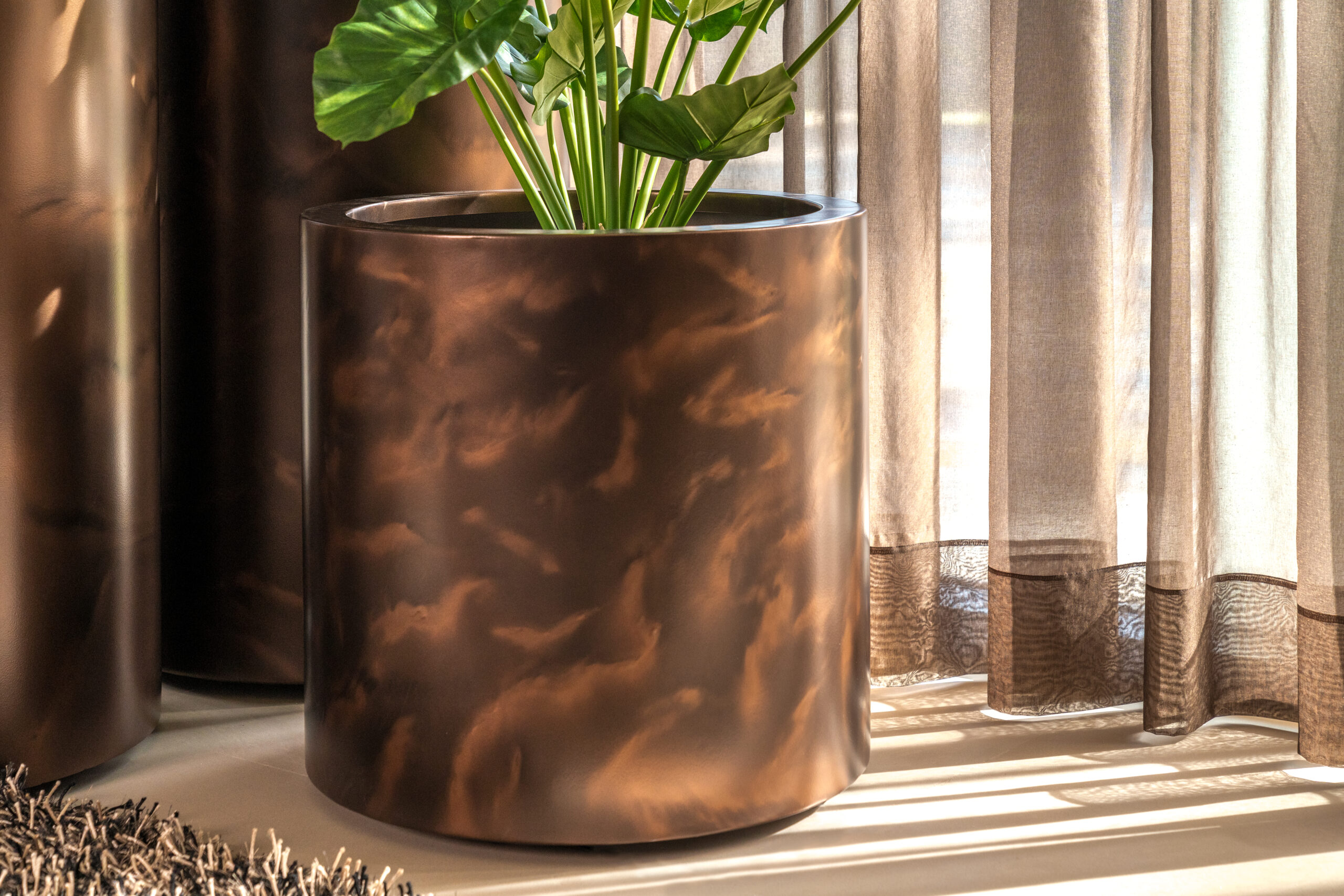 Aluminium Bronze Vintage Atlas Planter - Image 5