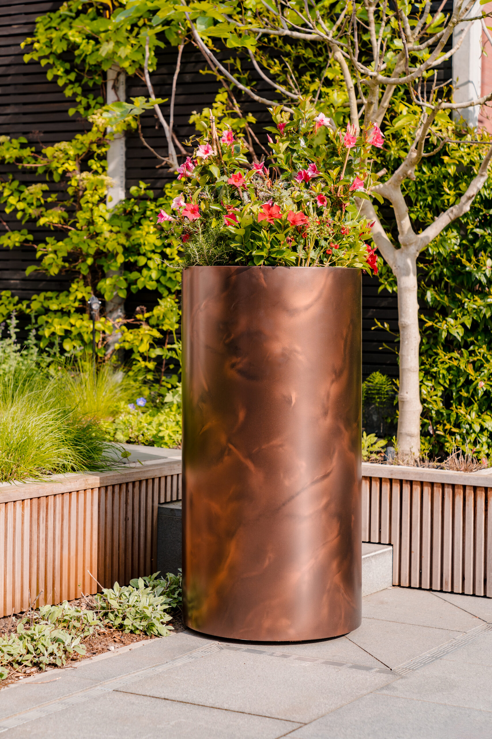 Aluminium Bronze Vintage Atlas Planter