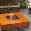 Corten Steel Square Fire Table - Image 2