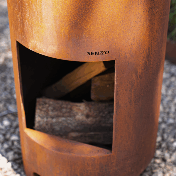 Carpa Corten Steel Garden Fireplace - Image 2