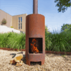 Carpa Corten Steel Garden Fireplace - 400 x 900mm