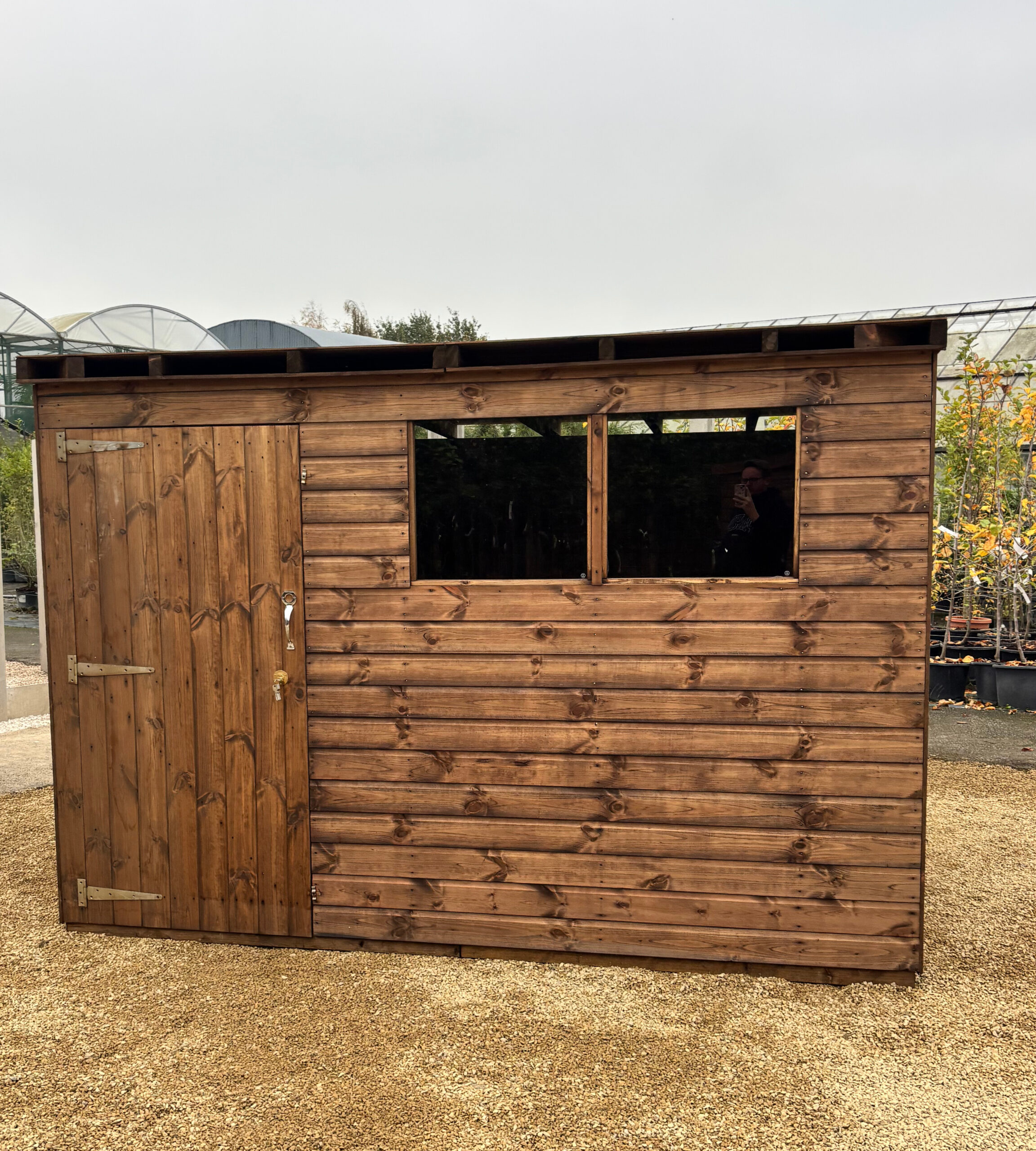 Forsholt 10x6 Pent Roof Shed – Timber Finish