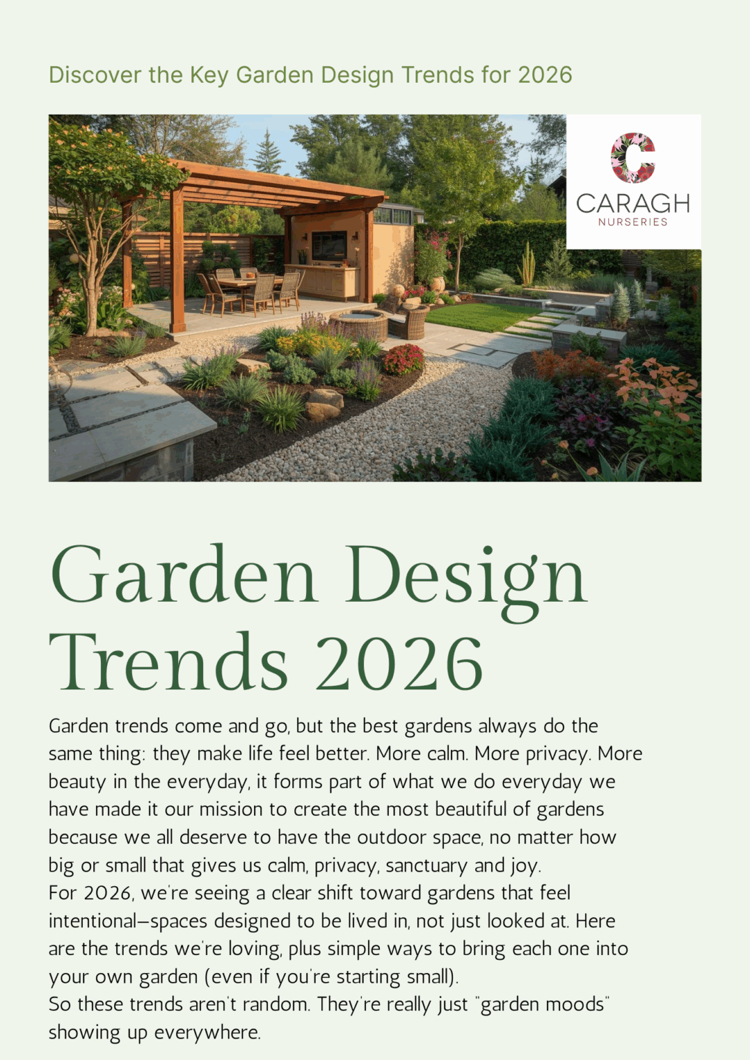 Garden Design Trends for 2026 – Caragh Nurseries
