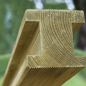 Planed & Ribbed Pine Posts - 100mm x 100mm x 2.4m 'H' Post