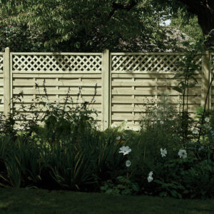 Horizontal Lattice Top Panel fence - 150cm H x 180cm W