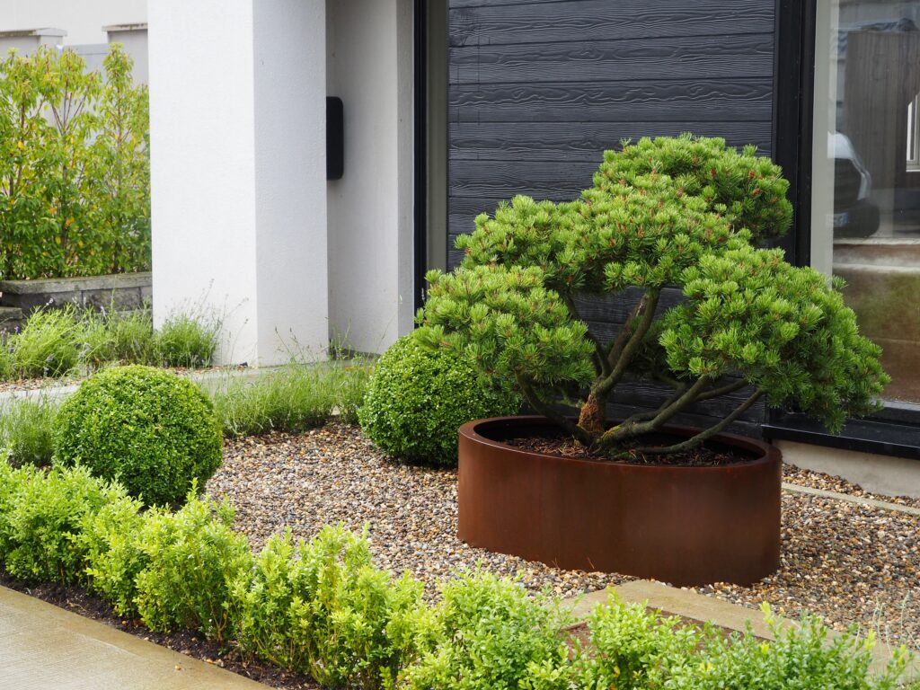 Corten Steel Planter From One of Our Garden Design Jobs