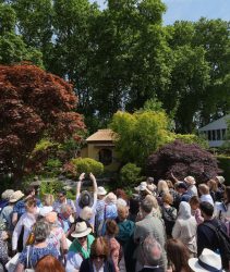 Visitors viewing Cha no Niwa - Japanese Tea Garden, which was a gold medal winner in the Show Gardens category, at the RHS Chelsea Flower Show, at the Royal Hospital Chelsea in London. Picture date: Tuesday May 20, 2025.